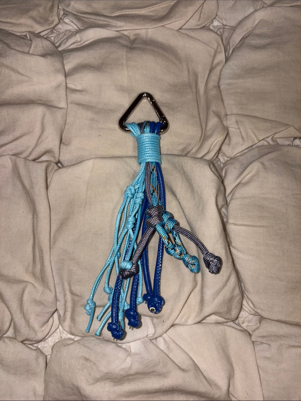 Free People Blue Cord and Paracord Utility Bag Charm Keyring